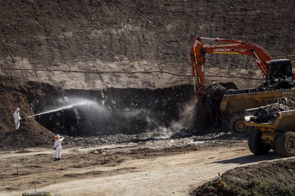 A fire at the Barro Landfill in Kealba, Melbourne, has been raging since 2019.