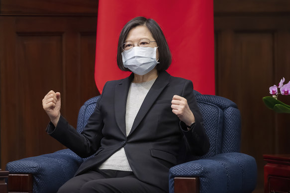 Taiwanese President Tsai Ing-wen urged residents to “stay calm and live as normal” during China’s military drills.