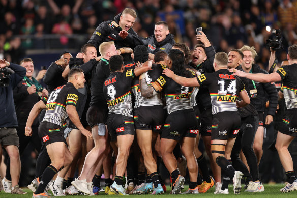 Penrith Panthers winning the 2022 grand final.