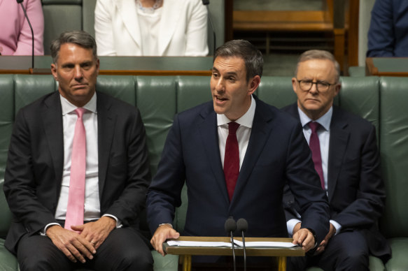 Treasurer Jim Chalmers delivers the budget on October 26. In the month since, the budget has improved sharply.