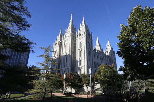 The Salt Lake Temple in Salt Lake City, the centre of world Mormonism.
