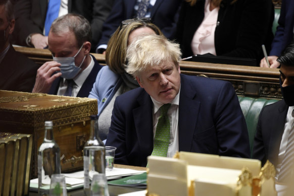 Boris Johnson faced a parliamentary grilling on Wednesday (UK time).