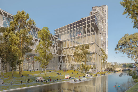 An artist's impression of the new Powerhouse Museum in Parramatta. 