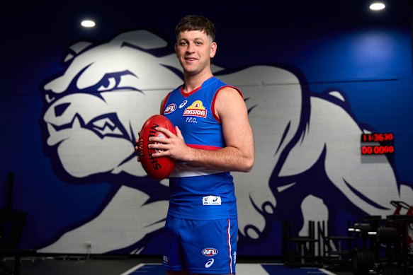 Look away, Port fans: Zak Butters in Western Bulldogs colours.