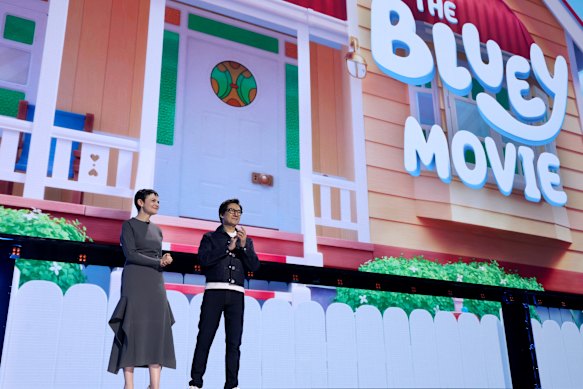 Ginnifer Goodwin and Ke Huy Quan unveil The Bluey Movie at D23.