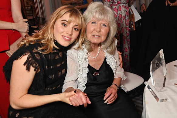 Maclean (left) with Rivals author Dame Jilly Cooper, who died in October 2025.