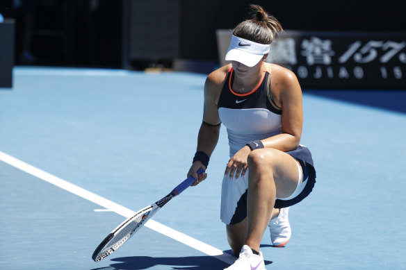 Bianca Andreescu is out of the Australian Open.