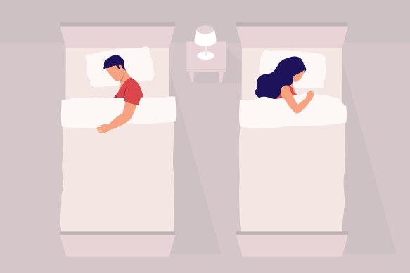A New York Times survey in January found one in five couples slept in separate beds.