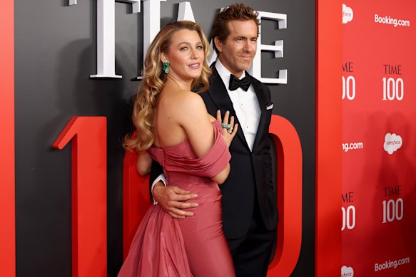 Blake Lively with husband Ryan Reynolds at a Time event last year.