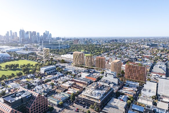 Another view of the proposed redevelopment of Richmond station, as seen from the south. 