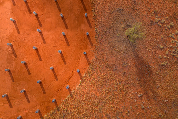 The embedded lights at Kings Canyon.