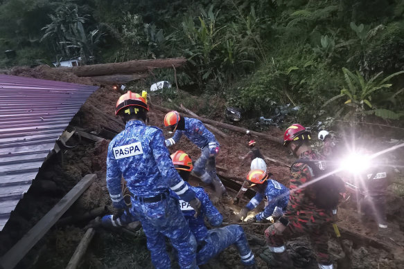 A landslide hit the campsite outside Kuala Lumpur in the early hours of Friday.