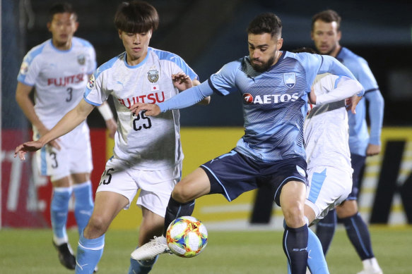 Sydney FC's Anthony Caceres in action during last season's ACL.