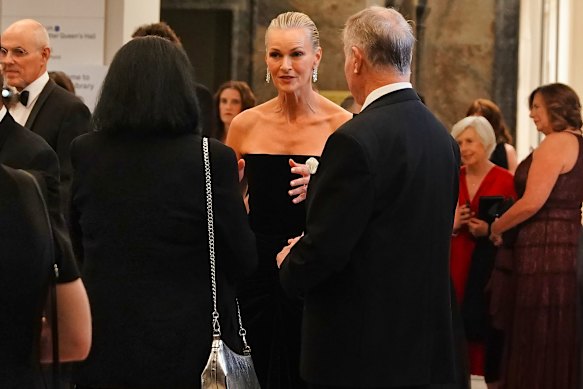 Sarah Murdoch, co-chair of the Murdoch Children’s Research Institute, speaks to guests.