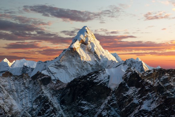 Nepalese mountain Ama Dablam. The country is home to Mount Everest and seven other of the world’s 14 highest peaks.