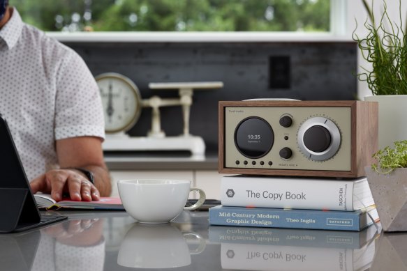 The Model One+ is a digital radio that also has Bluetooth, but it uses analogue-style dials and knobs and doesn’t connect to the internet.