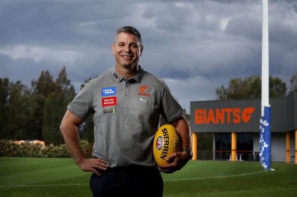 Newly unveiled GWS coach Adam Kingsley