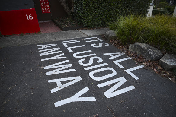 The footpath outside Hobbs’ and Harris’ Canberra home.