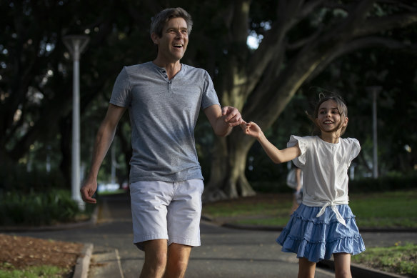 Andrew Thomas and his 10yo daughter Tamasin are one of the last families to get out of quarantine after returning from the UK.  