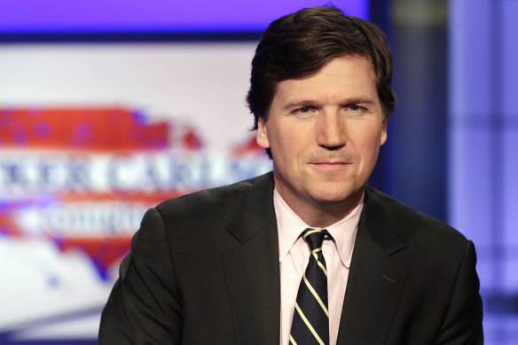 Sacked Fox News presenter Tucker Carlson, host of Tucker Carlson Tonight, seemed unaware Friday’s show would be his last.