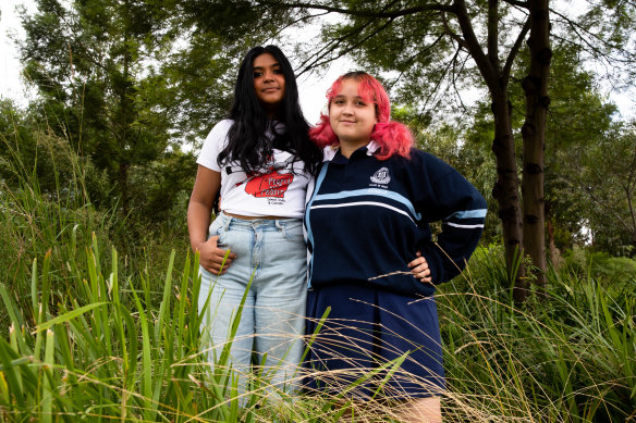 Natasha Abhayawickrama and Kayla Hill will be at the climate strike protest at Kirribilli House on Friday. 