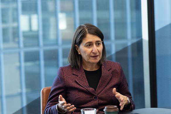 Optus executive Gladys Berejiklian pictured in August 2025.