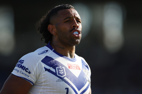 Canterbury winger Josh Addo-Carr was clocked at 38.7km/h against the Titans last season, the fastest official speed recorded by the NRL.
