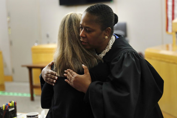 State District Judge Tammy Kemp also gave Guyger a hug.