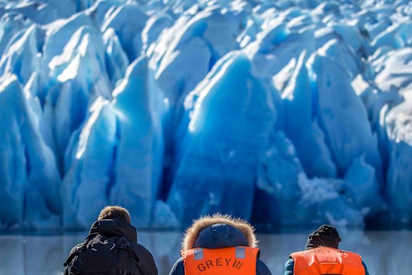 At the Grey Glacier.