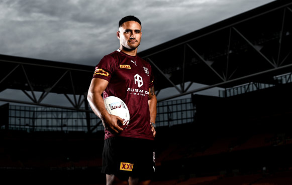Maroons centre Valentine Holmes.