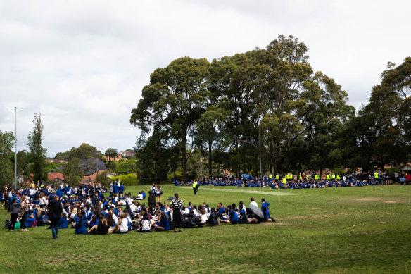 Willoughby Girls High was among the schools affected on Tuesday.