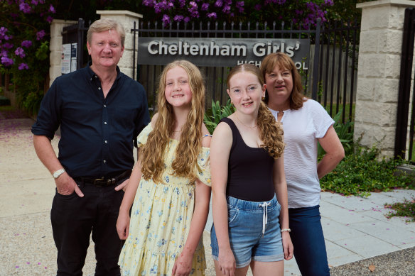 Duncan and Nicky Davies with their daughters Ari (left) and Catie.