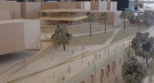 An architectural model of the concept store.
