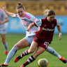 Katrina Gorry, pictured here eluding Arsenal’s Vivianne Miedema, is proving one of the WSL buys of the season.
