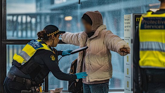 Victoria Police officers involved in Operation Alliance which targets youth gangs.