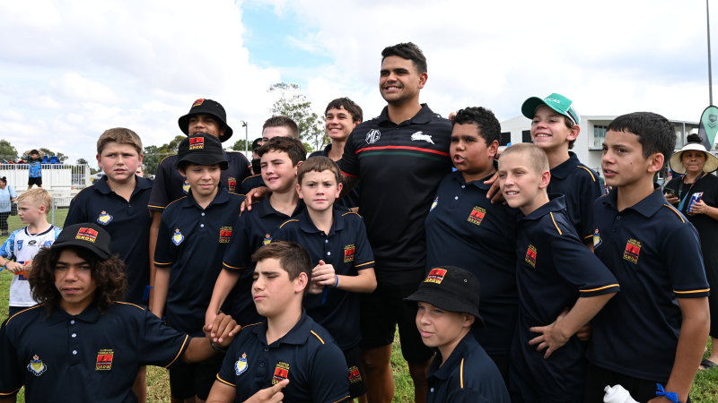 ‘Outside the box’: Latrell Mitchell and Cody Walker lead fight against youth crime in Moree