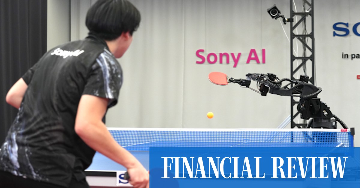 afr.com - Michael Peel - AI robot outplays humans in table tennis milestone