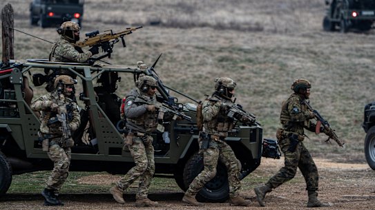 Spanish and Bulgarian armed forces take part in a NATO exercise in Bulgaria last week.