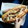 Barbecued chicken banh mi, as seen in one writer’s car.