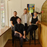 L-R: Sunhands head chef Pat Drapac and co-owners Matt Roberts, Nathen Doyle, Ishella Butler.