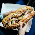 Barbecued chicken banh mi, as seen in one writer’s car.