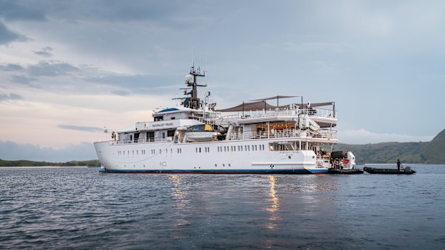 The Indonesian expedition cruise of the Paspaley Pearl, a 54-metre, luxury motor yacht, sails from Bali to Timor Leste over 11 days.