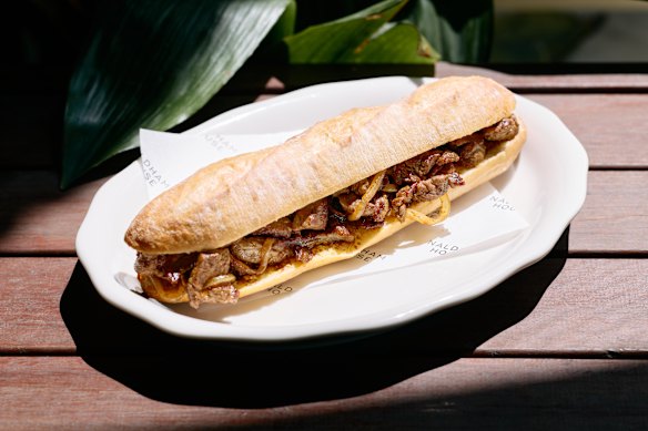 You can order the baguette on Naldham House’s leafy terrace.