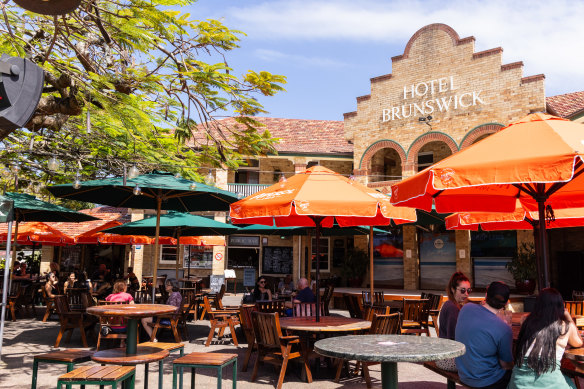 Hotel Brunswick is a 20-minute drive north of Byron Bay.