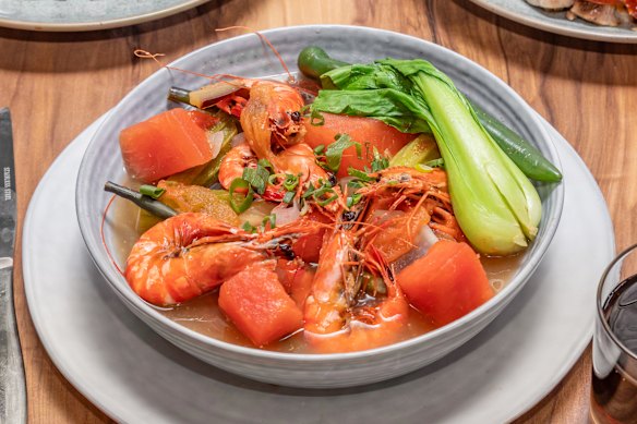 Tamarind prawn soup from Charcoal &amp; Crisp Lechon, Crows Nest.