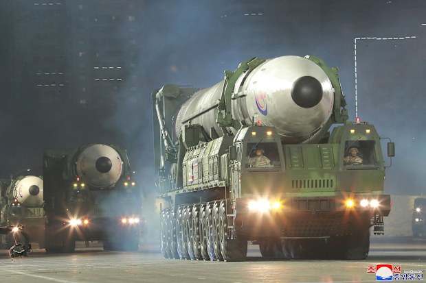 North Korea shows off a powerful ICBM theoretically capable of reaching the US mainland.