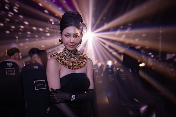 Malaysian singer Chilla Cha arrives at the Rizman Ruzaini show at Kuala Lumpur Fashion Week 2025 5 in Kuala Lumpur, Malaysia.