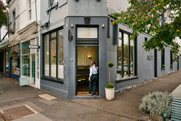 Wally’s sits in a light-filled corner building in Albert Park.