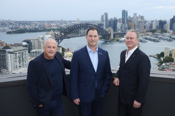 Left to right: ARCA deputy chair Chris Lucas; chief executive Wes Lambert; and chair Neil Perry.