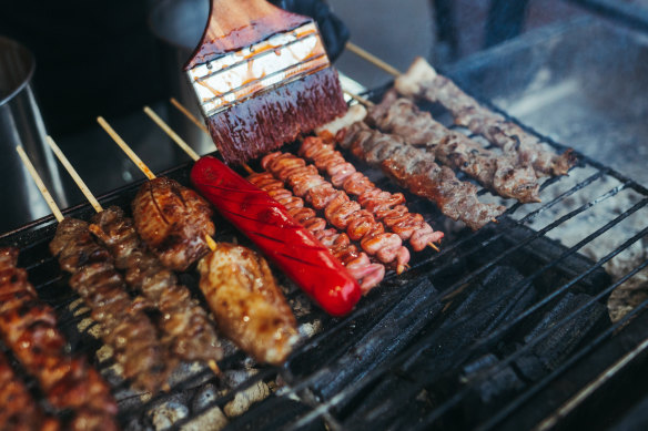 Smoky Cravings’ line-up of barbecued meats.